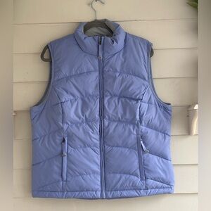 L.L. Bean Blueish Purple Goose Down Puffer Vest Women’s Size Large